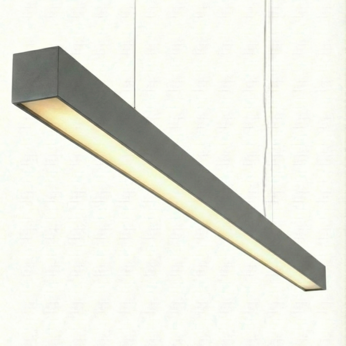 200cm 80w Antrasit Kasa Linear Led | Ofis, Mağaza, Ev, Otel, Plaza, Hastane Aydınlatma