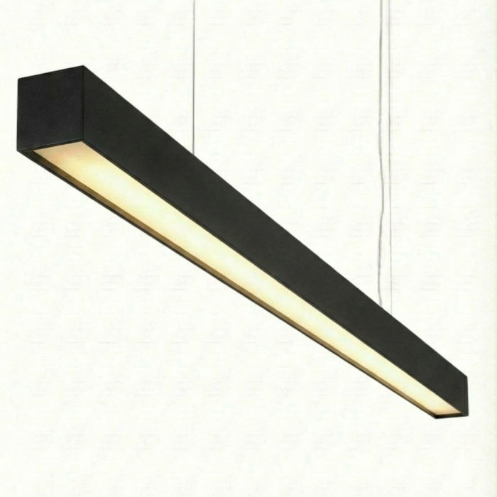 200cm 80w Siyah Kasa Linear Led | Ofis, Mağaza, Ev, Otel, Plaza, Hastane Aydınlatma